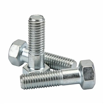DIN 933 Kelas 4.8 Bolt Hex Bersalut Zink